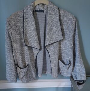 Tart Gray Open-Front Jacket